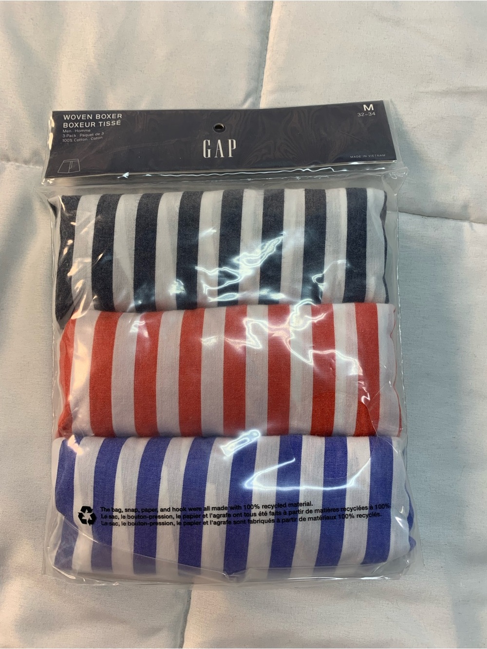 New gap 3 pack WOVEN BOXERS size M